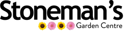 Stoneman's garden centre logo with flower icons