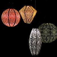 Solar Lantern Long Oval 20cm Pink