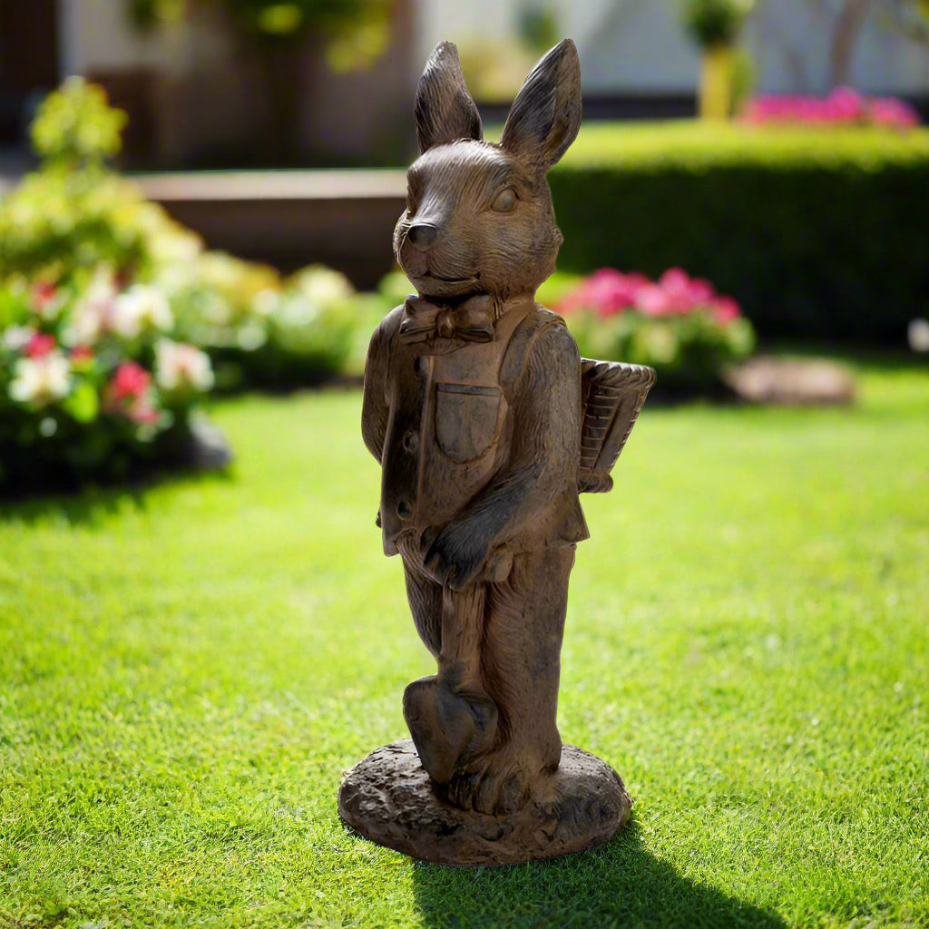 rabbit statue garden decor