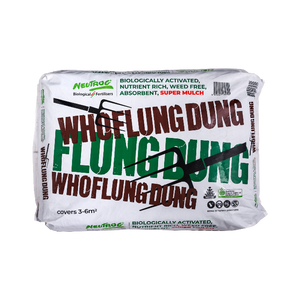 Bag of NeutroG Whoflung Dung fertilizer on a white background