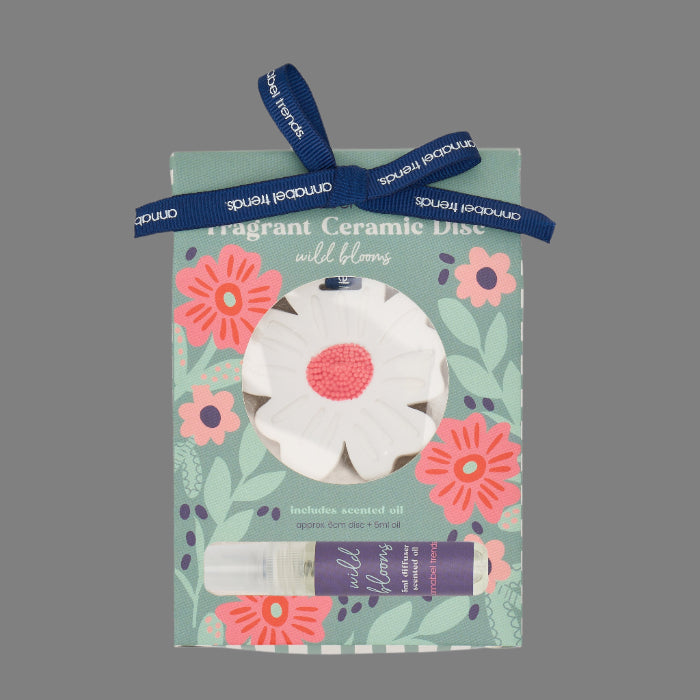 Ceramic dish with floral design packaging on a white background