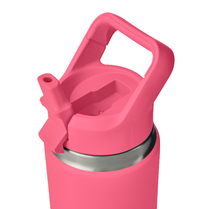 RAMBLER BOTTLE STRAW CAP TROP PINK