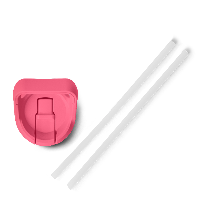 RAMBLER BOTTLE STRAW CAP TROP PINK