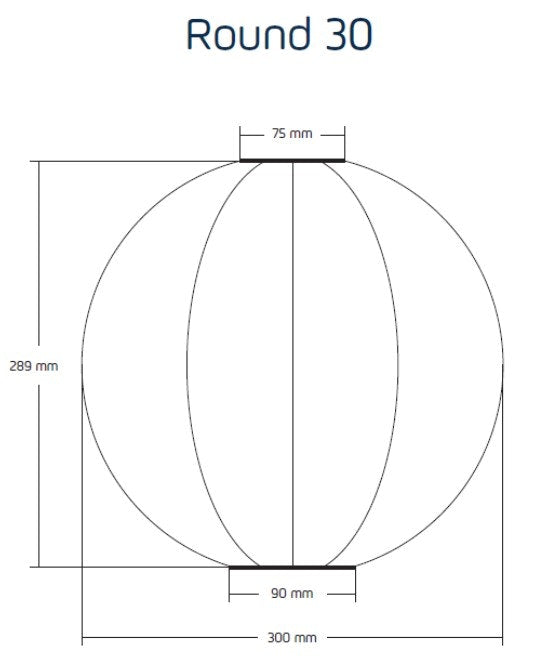 Solar Lantern Round 30cm Silver