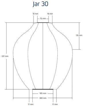 Solar Lantern Jar 30cm Copper