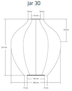 Solar Lantern Jar 30cm Pink