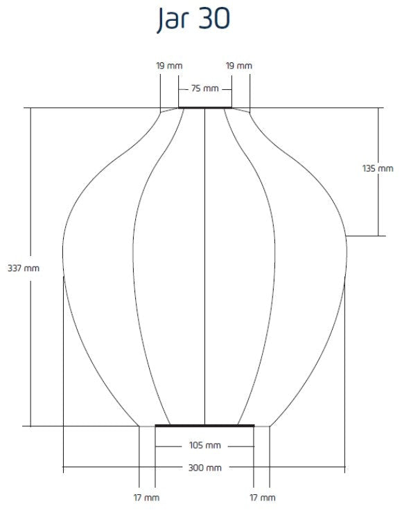 Solar Lantern Jar 30cm Grey