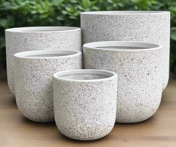 ELLIE PLANTER WHITE PEBBLE X LARGE