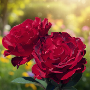 Close-up of a red rose with a blurred background