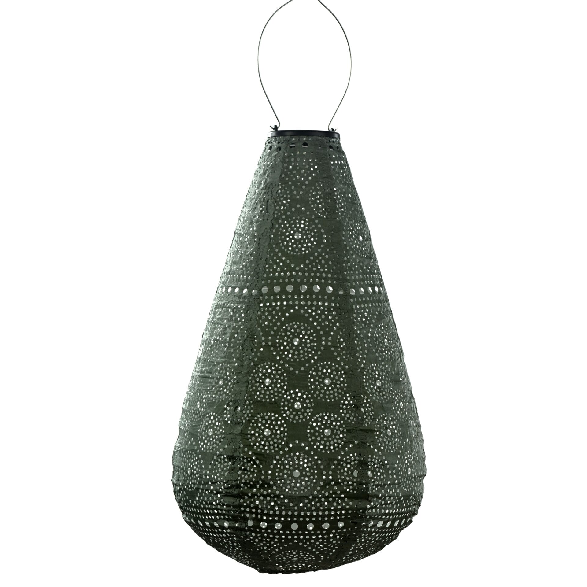 Solar Lantern Drop 28cm Sage Green
