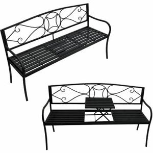 OTIS GARDEN BENCH w/ POP-UP TABLE