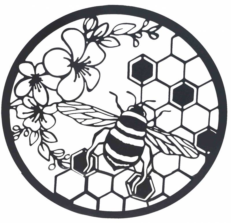 BEE PRODUCING HONEY WALL ART