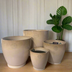 STIPPLE EGG POT NATURAL XSMALL