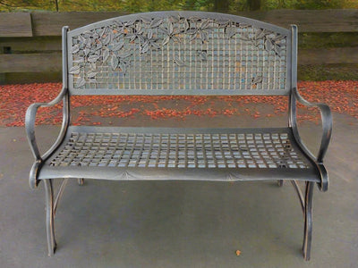 LEAVES LOVESEAT - Cast Iron Bench