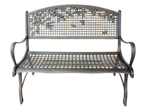 LEAVES LOVESEAT - Cast Iron Bench