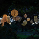 Solar Lantern Tulip 20cm Green