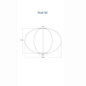 Solar Lantern Oval 40cm Taupe