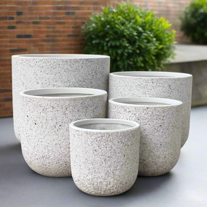 ELLIE PLANTER WHITE PEBBLE X LARGE