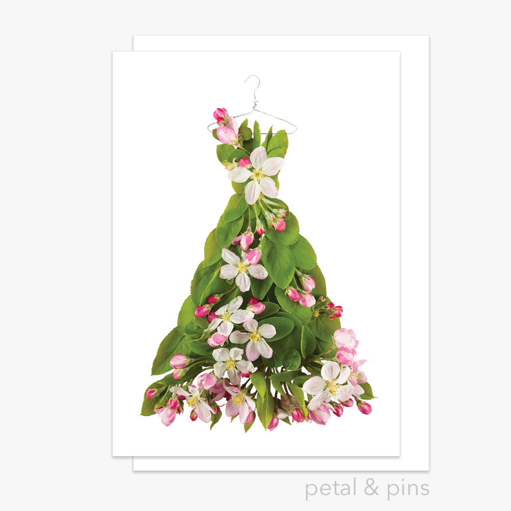 PETAL&PIN Apple Blossom Dress Greeting Card