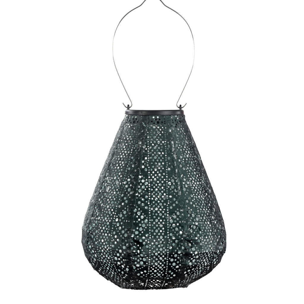 Solar Lantern Tulip 20cm Green