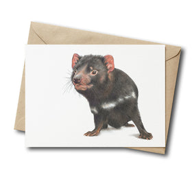 tasmanian devil drawing on a greeting card