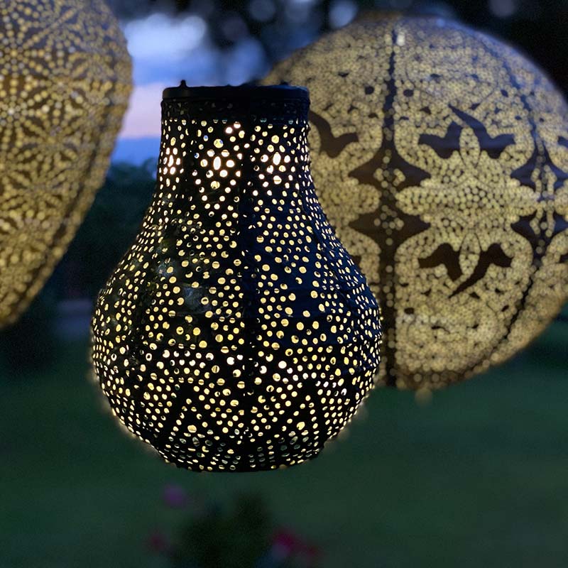 Solar Lantern Bulb 16cm Petrol