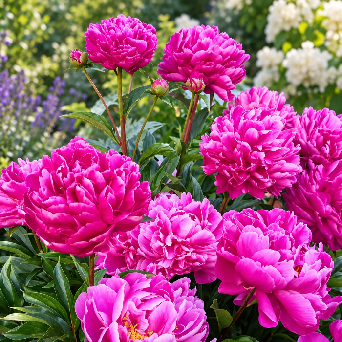 pink flowers in garden