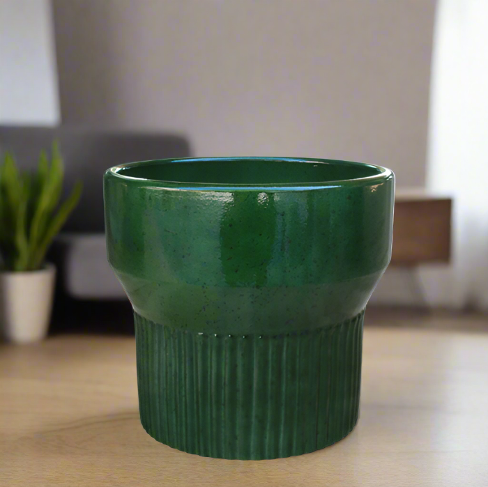 dark green plant pot indoor BOTANY POT GREEN MEDIUM