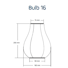 Solar Lantern Bulb 16cm Taupe