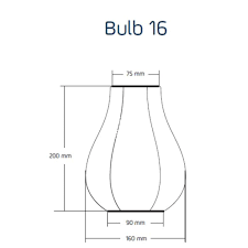Solar Lantern Bulb 16cm Petrol