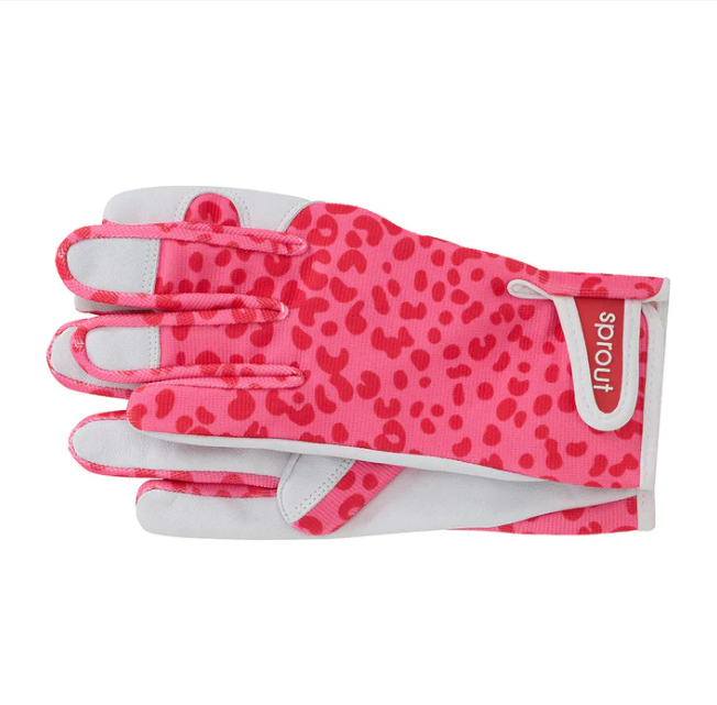 CHEETAH SPOT PINK SPROUT GOATSKIN GLOVE