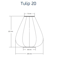 Solar Lantern Tulip 20cm Grey Blue