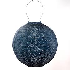 Solar Lantern Round 30cm Petrol