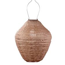 Solar Lantern Jar 30cm Pink