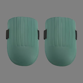 Pair of green knee pads on a white background