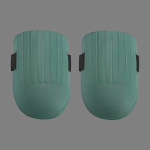 Pair of green knee pads on a white background