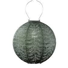 Solar Lantern Round 30cm Sage Green