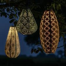 Solar Lantern Drop 28cm Gold