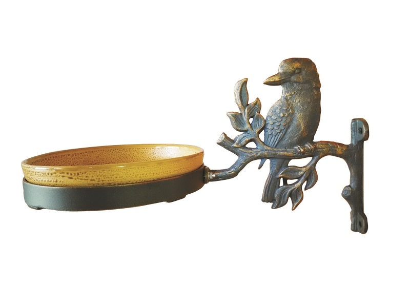 BIRD FEEDER KOOKABURRA CAST IRON