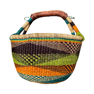 MEDIUM ELEPHANT GRASS BASKET ASSTD