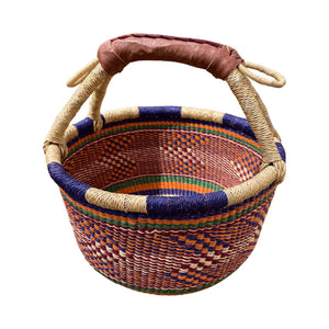 MEDIUM ELEPHANT GRASS BASKET ASSTD