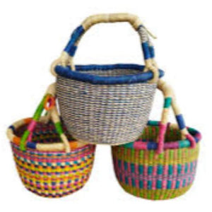 MINI ELEPHANT GRASS BASKET ASSTD