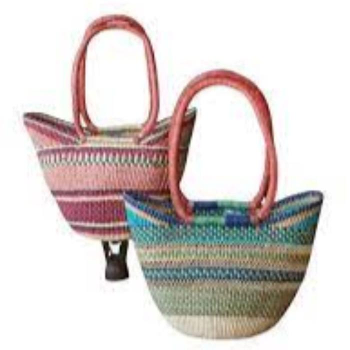 MINI USHOPPER ELEPHANT GRASS BASKET ASSTD