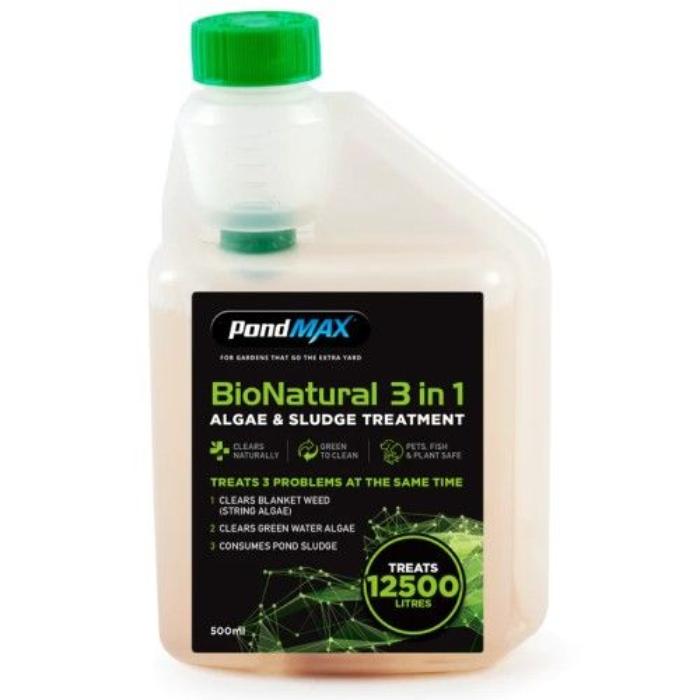 BIONATURAL 3 in 1 ALGAE & SLUDGE TREATMENT 500ml