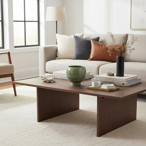 Green ceramic planter in a living room