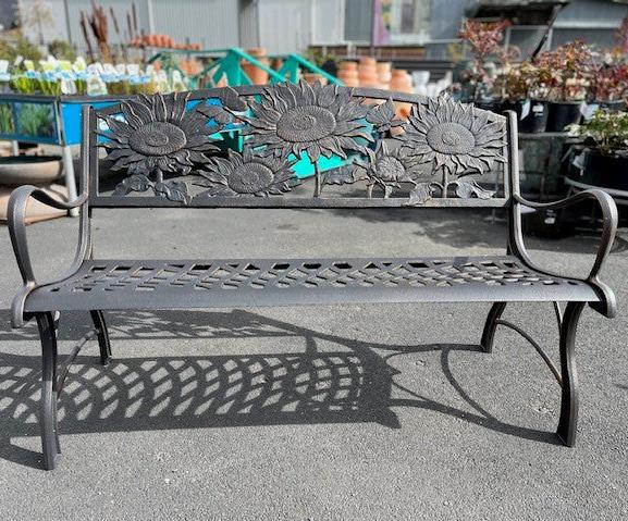 BENCH SUNFLOWER CAST IRON