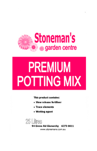 Stoneman's garden centre premium potting mix packaging on a white background