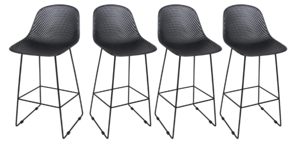 SWITCH BAR SET WITH 4 WHITE BAR STOOLS