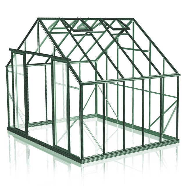 GREENHOUSE 10X10 DOUBLE DOOR GLASS