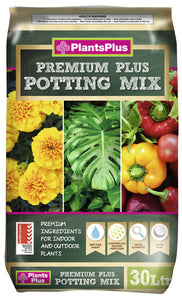 POTTING MIX - PLANTS PLUS PREMIUM MULTI VALUE PACK 3 FOR $39